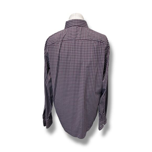 Untuckit Mens Vigneti Large Check Plaid Button-Down Shirt Nylon/Elastane - Picture 4 of 10